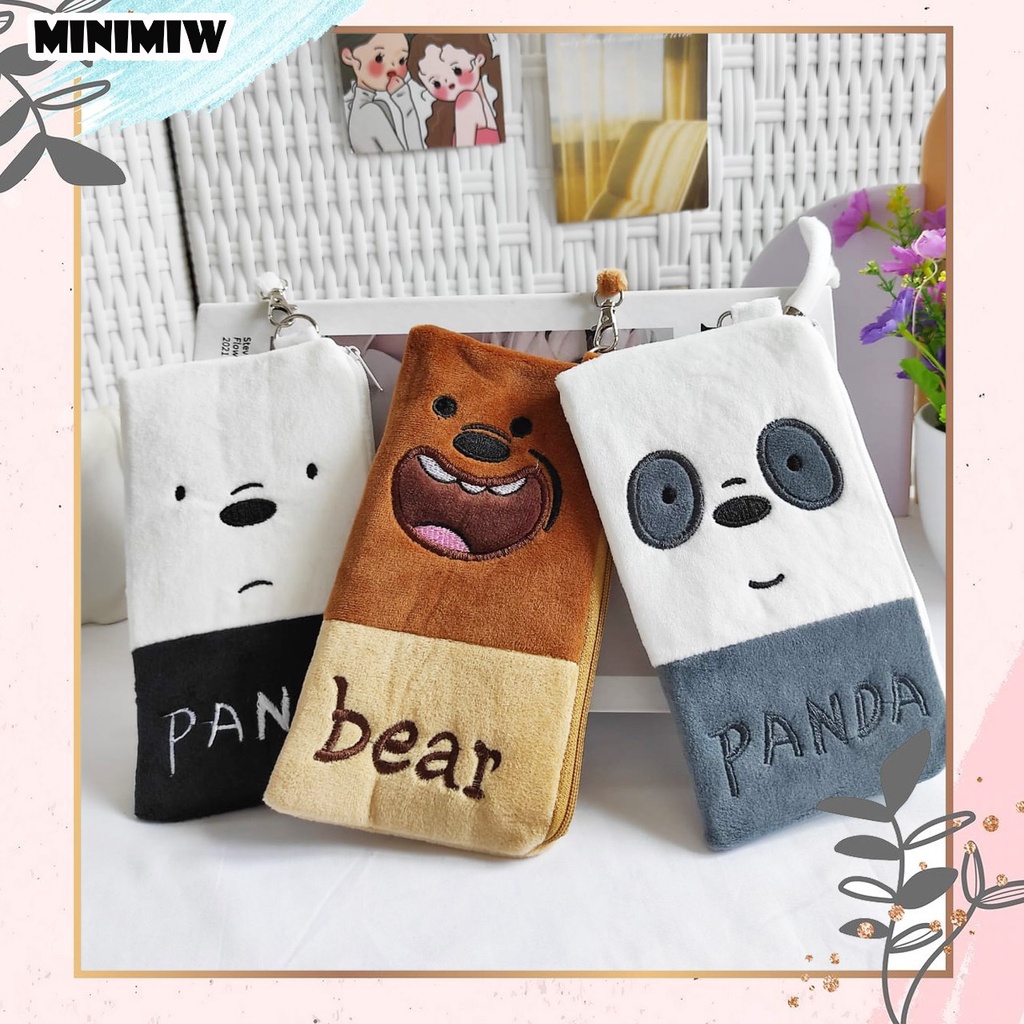 POUCH PANJANG WE BARE BEARS DOMPET KOIN KOTAK PENSIL GRIZZLY PANDA ICE BEAR PURSE