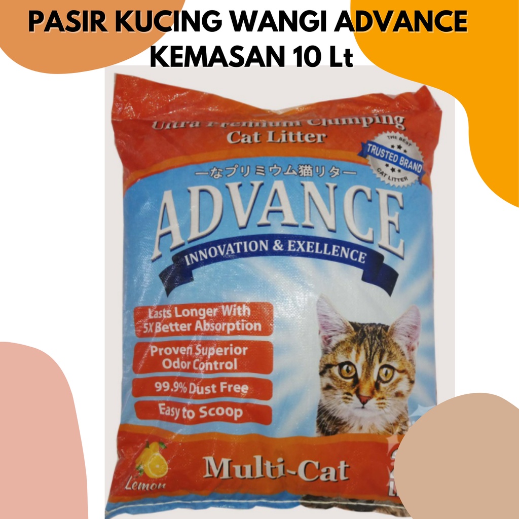 Pasir Kucing ADVANCE 10 Lt Import TOP Gumpal dan Wangi