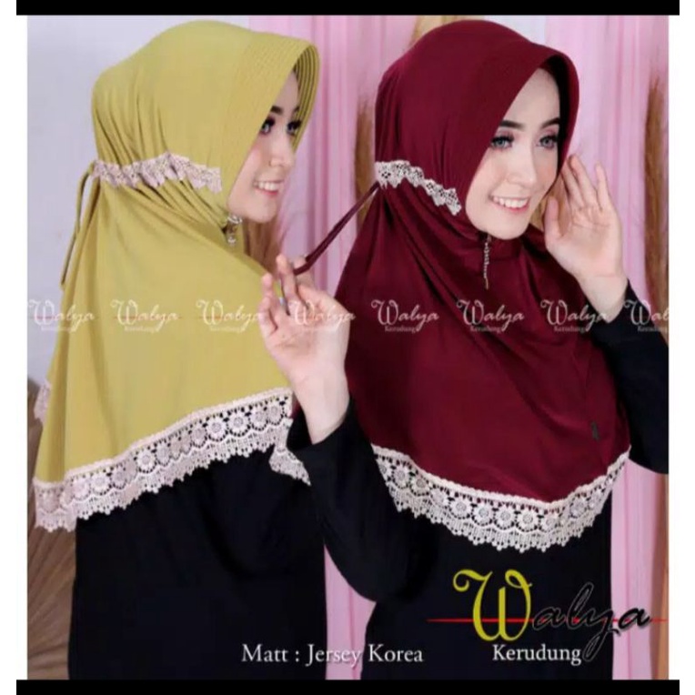 Hijab serut renda import