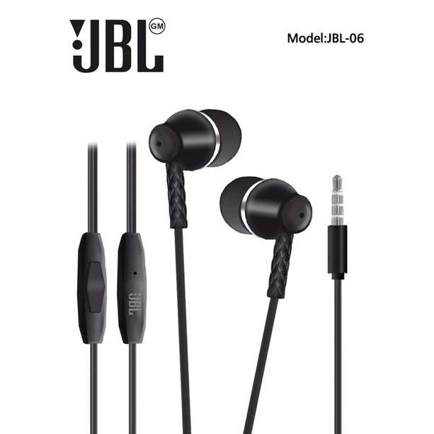 HEADSET JBL 06 PUREBASS MUSIC EARPHONE PREMIUM IMPORT HF JBL-06