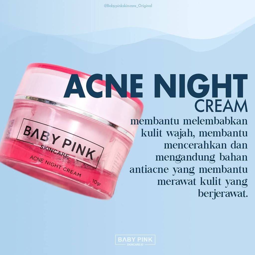 ACNE NIGHT CREAM babypink