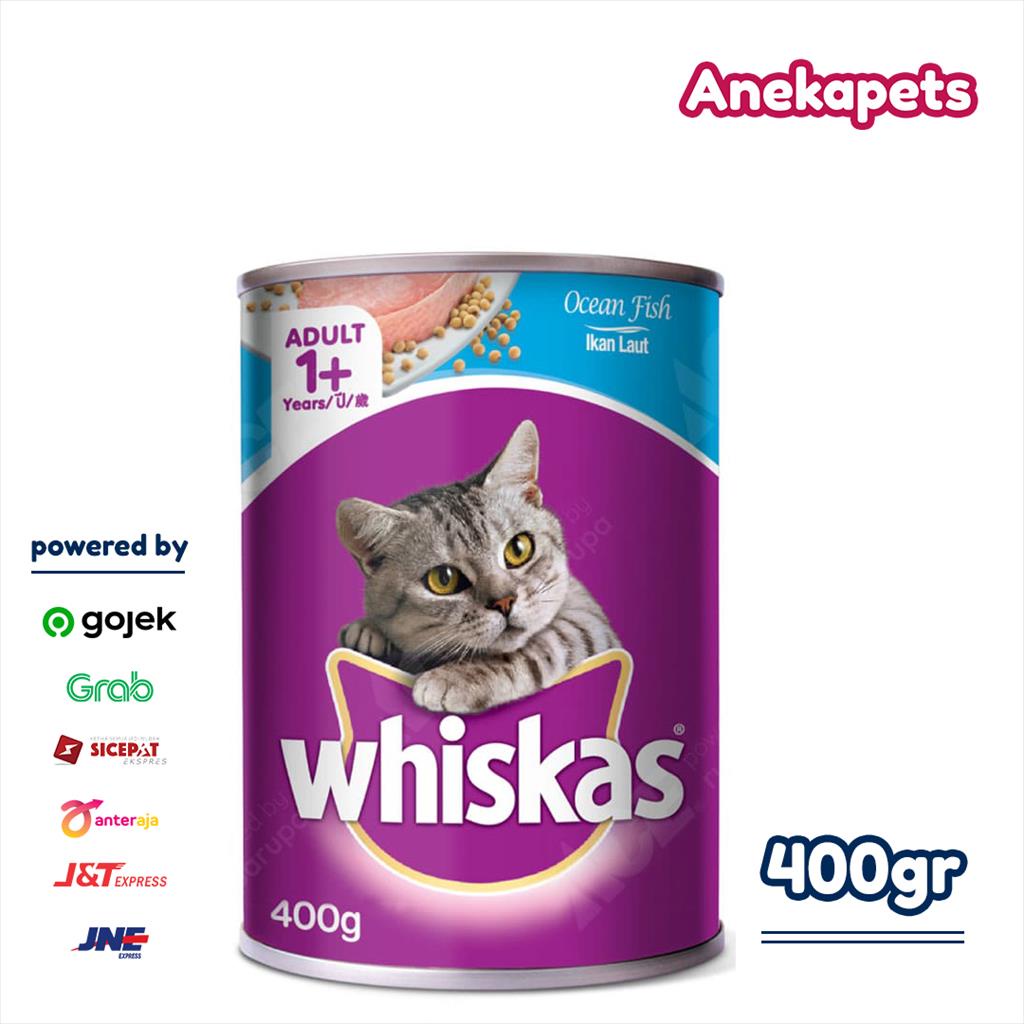 Jual Whiskas Adult Cat Ocean Fish Makanan Kucing Basah Kaleng 400gr