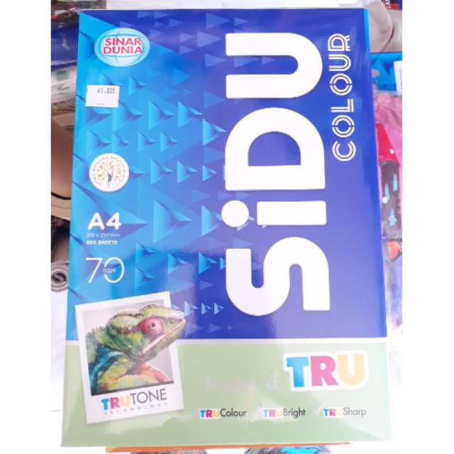 

1 rim!! Kertas HVS warna A4 Sidu/HVS A4 sidu warna/sidu colour/kertas A4 sinar dunia warna