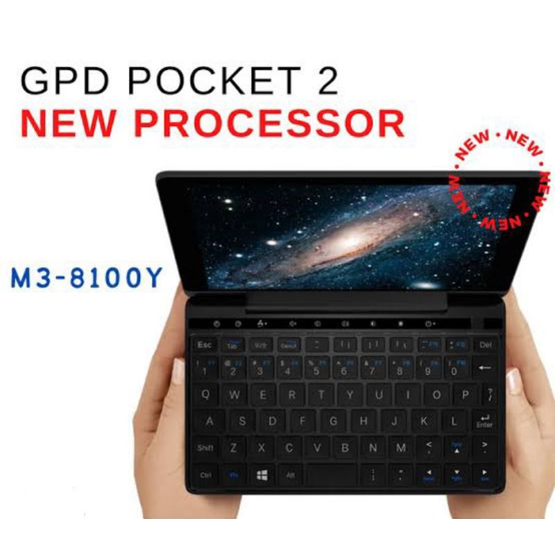 GPD Pocket 2 7" Intel Core M3 8100Y 8GB+ 256GB SSD Mini Laptop Windows 10