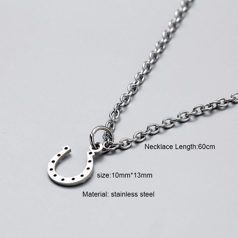 Kalung Liontin Panjang Bahan Stainless Steel Untuk Pria