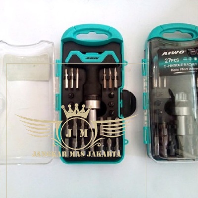 JKM AIWO 4005 OBENG T 27PCS SOCKET & BIT SET KUNCI SOK OBENG