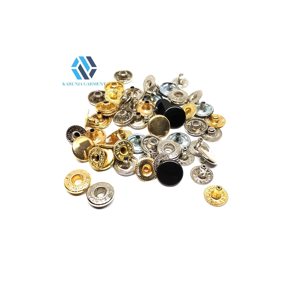 KANCING CETET JEPRET BESI 10 MM 230 SNAP BUTTON SENDAL DOMPET TAS PER 50 PCS COD