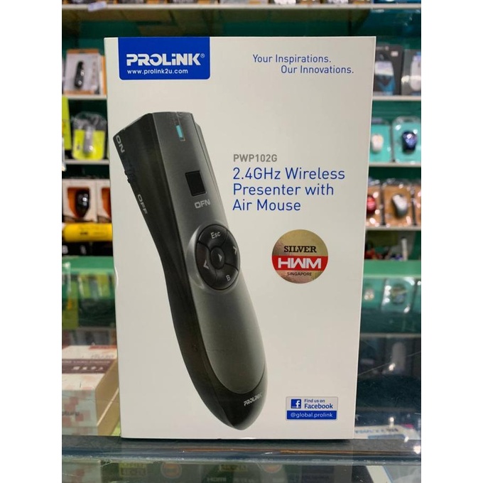 Jual Wireless Presenter PROLiNK PWP102G Laser With Touch Pad Air Mouse Shopee Indonesia