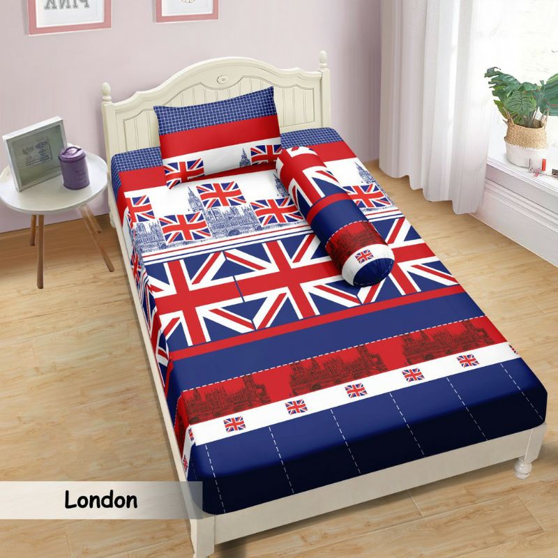 READY Sprei lady rose 90x200/100x200/120x200  motif england/London/bendera inggris RE2100