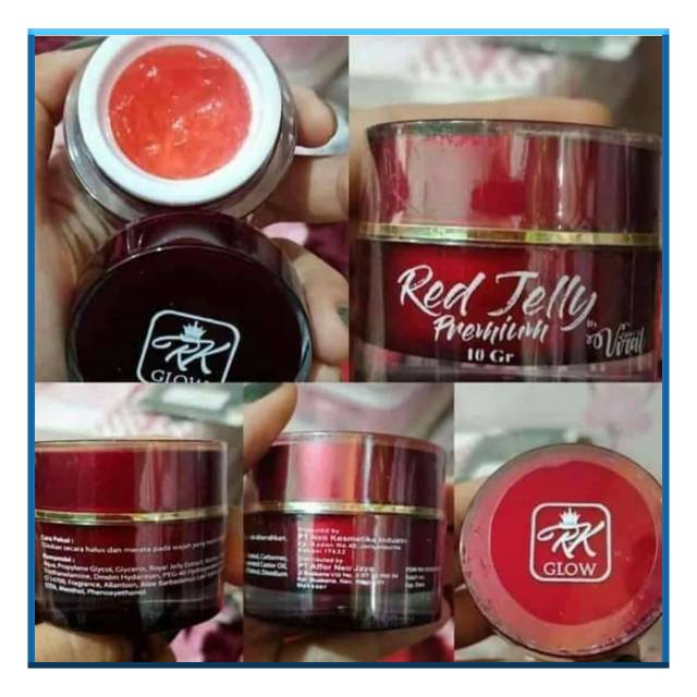 Cream Red Jelly untuk jerawat & pemutih wajah ampuh Pemutih wajah BPOM