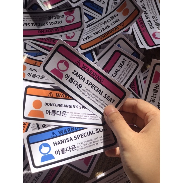 

Stiker SPECIAL SEAT COSTUME