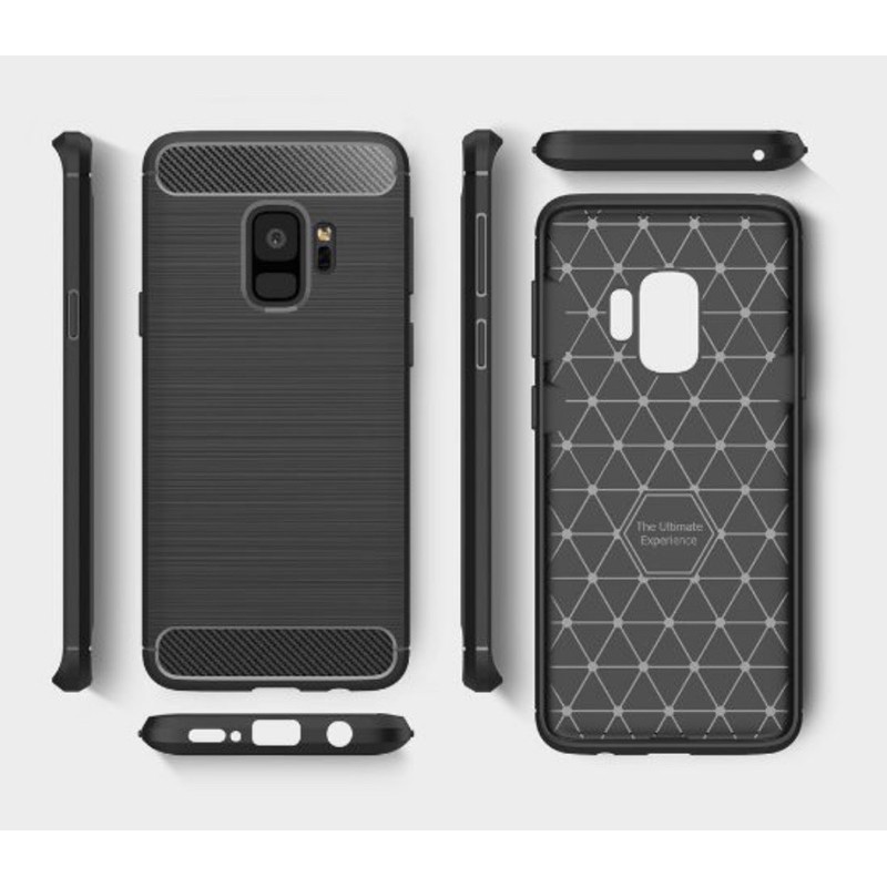 Case Slim Fit Samsung S9 / S9Plus - Rugged Fiber Carbon Softcase - UA