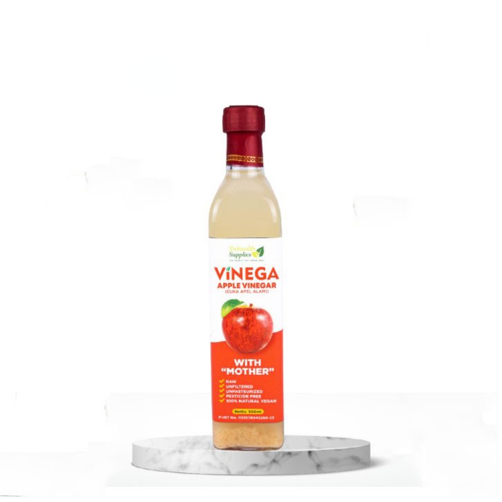 Dehealth Supplies VINEGA CUKA APEL Alami 500ml - Apple Cider Vinegar