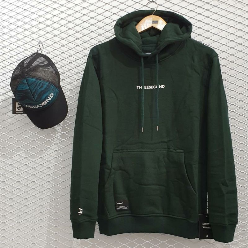 Jaket 3second Original New Arrival Simple Logo Fleece Hoodie