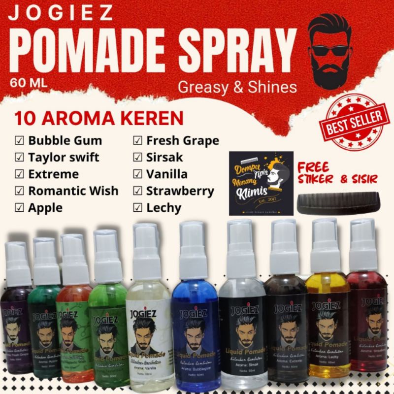 Pomade Cair / Pomade Spray / Pomade Liquid Jogiez Pomade 60 Gram