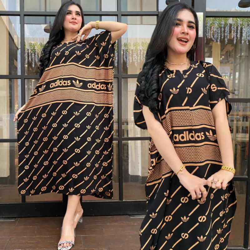 Daster lowo jumbo coklat resleting depan busui bumil baju wanita murah terbaru