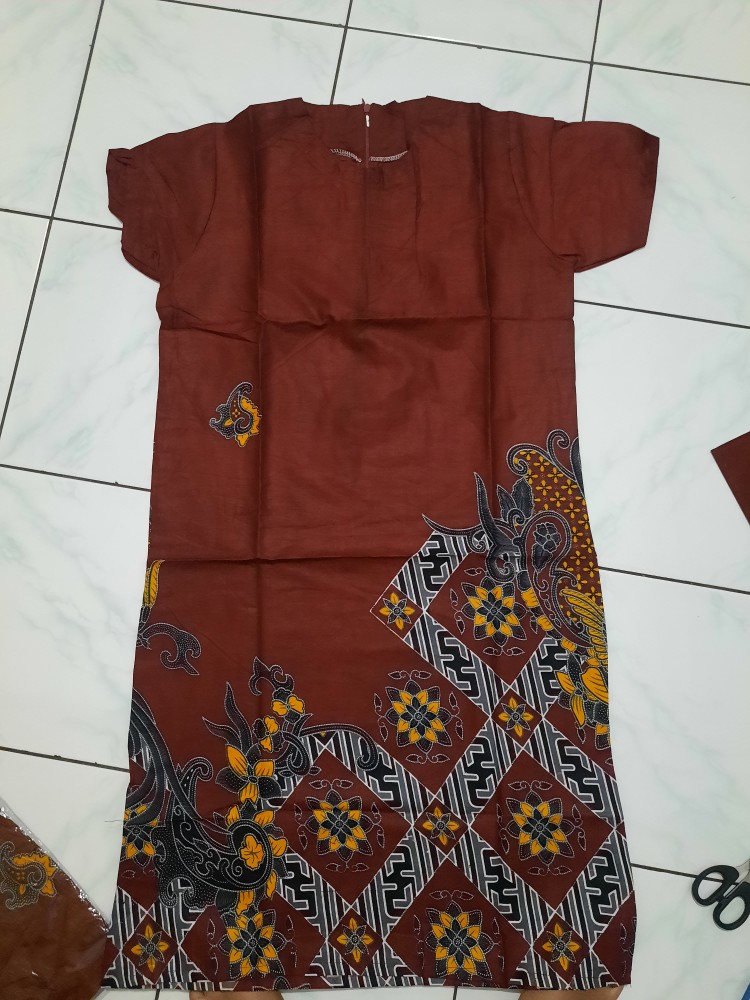 Batik Couple Keluarga Sania Ruffle Ori Ndoro Jowi Dnt Motif Tenun