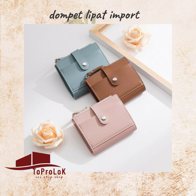 dompet cewek lipat asli import