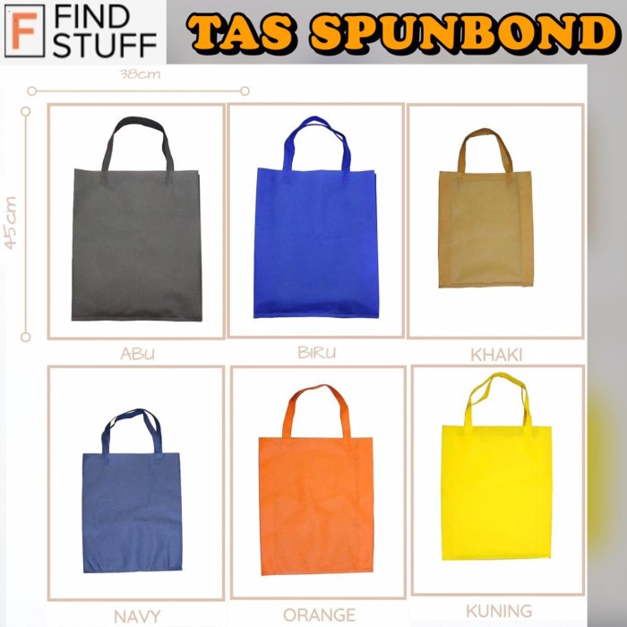 

NEW TAS SPUNBOND MURAH GOODYBAG uk. 38 x 45 tebal 75 gr (Polos)