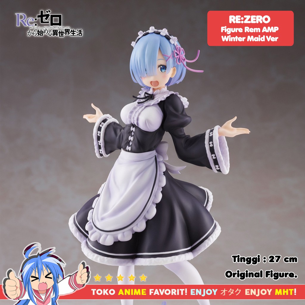 Figure Anime Taito Re Zero AMP Rem Winter Maid Version ORI