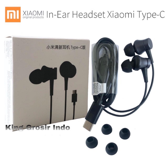 Headset Xiaomi Tipe C Original 100% Earphone Handsfree Xiaomi Tipe C