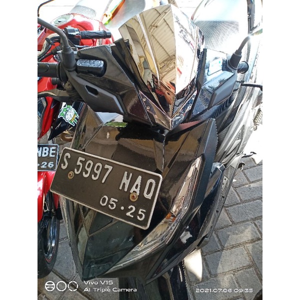 VISOR HONDA VARIO 125 150 ESP 2015 2016 2017 TGP HITAM CHROME