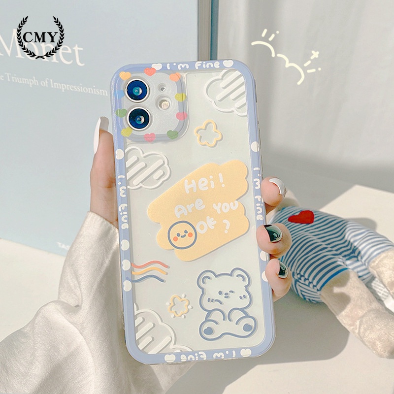 Jual Iphone case cartoon bear for tpu Phone Case For iPhone 11 Pro Max X Xr  Xs Max 7 8 Plus Se 2020 12 pro max 12 mini 13 pro max 13 mini  Indonesia|Shopee Indonesia