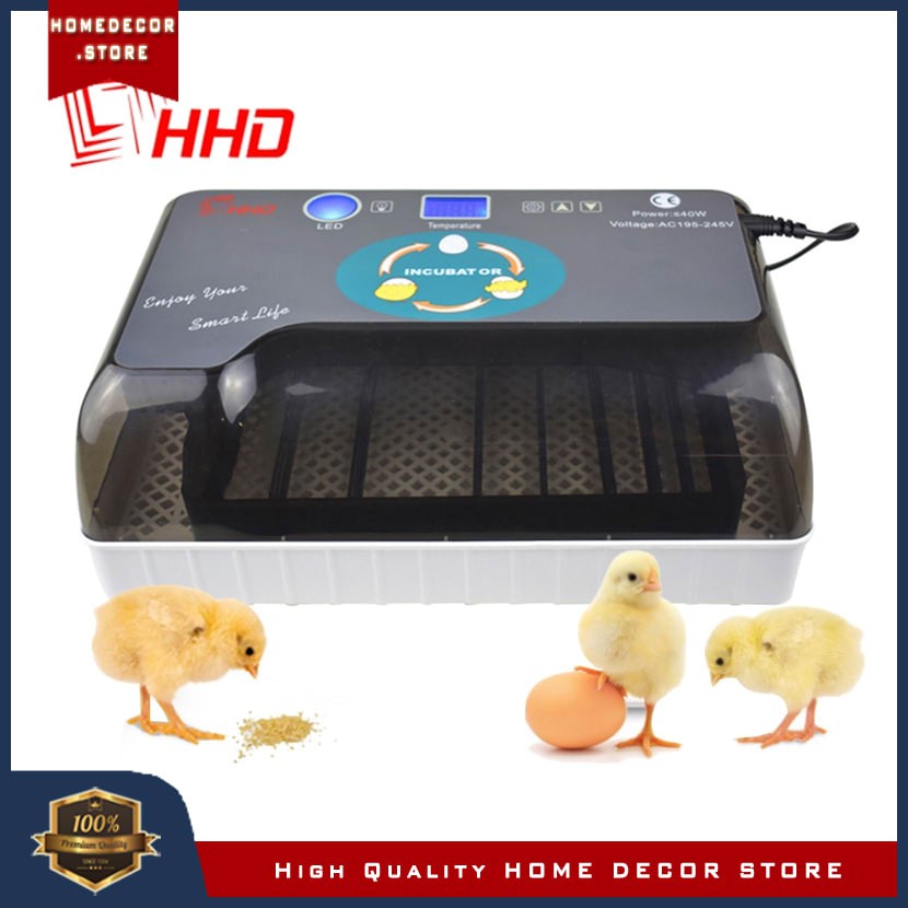 Full Automatic Incubator Brooder Farm Hatchery Machine 12 Egg Hatcher Chicken Automatic Egg