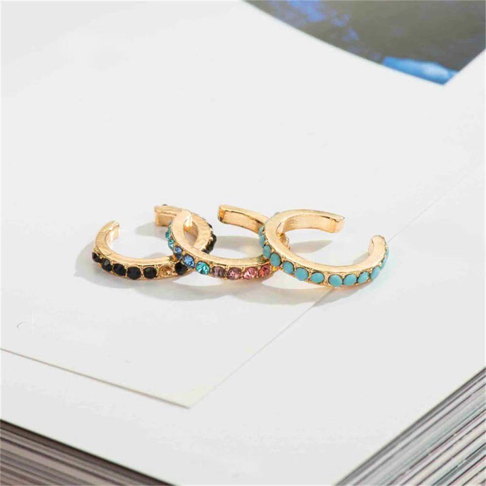 SUYO 1pc CZ Cuff Earrings Aksesoris Pesta Klip Telinga Perhiasan Tanpa Tindik Lingkaran Telinga Manset