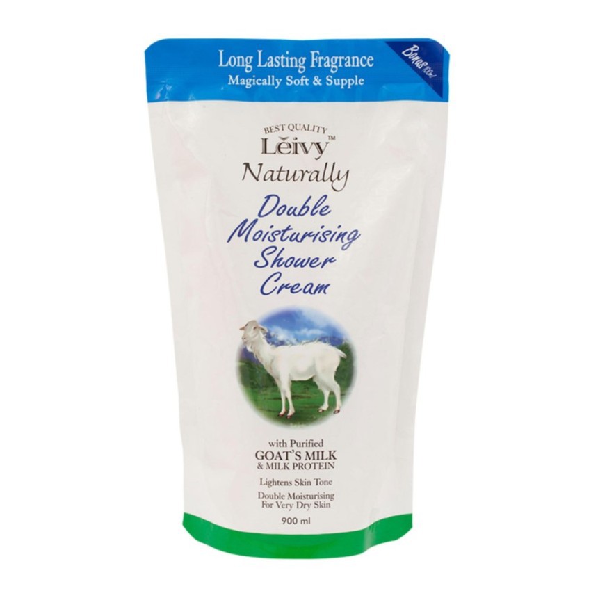Leivy Goat Milk Shower Cream Refill 900ml