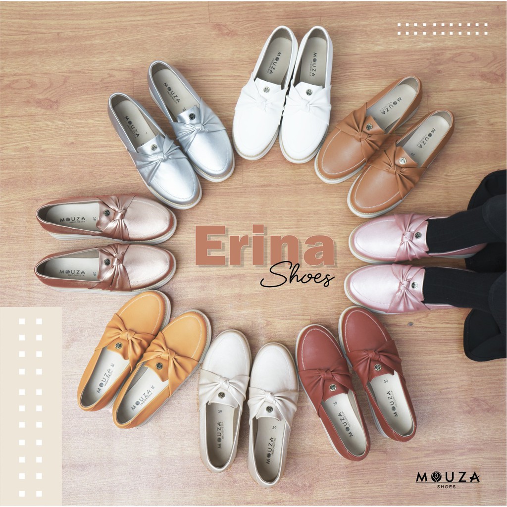 ERINA PLATFORM BY MOUZA SHOES SEPATU WEDGES WANITA SYNTETIC LEATHER PREMIUM