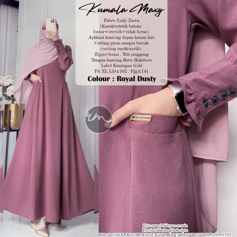 Kumala Maxy Gamis Kekinian Gamis Ratu Mulabess Original
