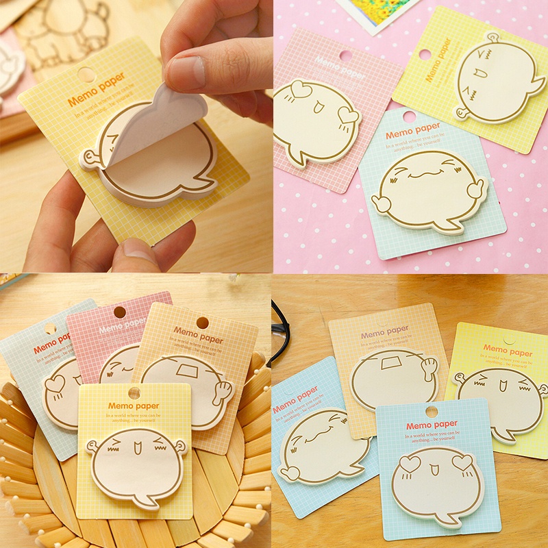 【Theredsunrisesiwy.id】1xPlanner Stickers Sticky Notes Cute Stationery Office Supplies Memo Pad Sticky