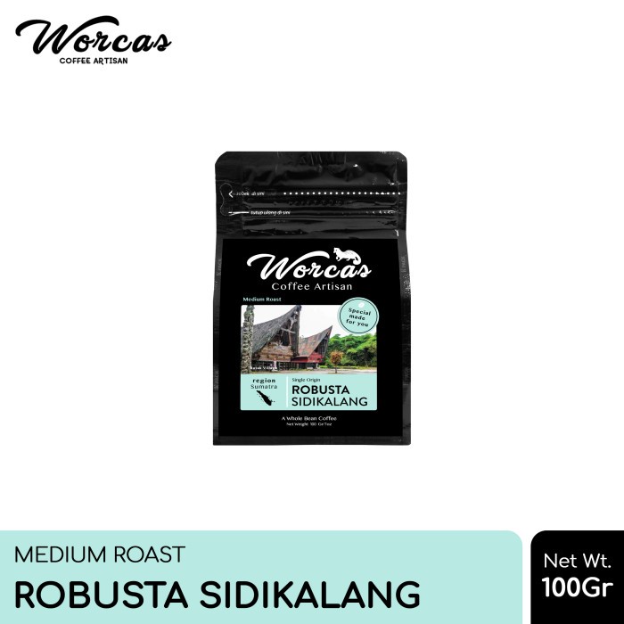 

vd201r Worcas Kopi Robusta Sidikalang 100Gr - Medium Roast - Kopi Biji Ds20X11