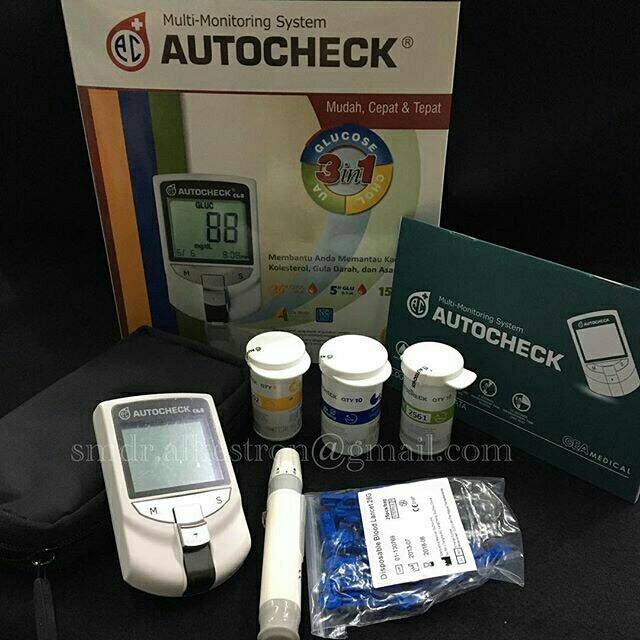 AUTOCHECK - Alat tes Darah 3in1 [Siap pakai]