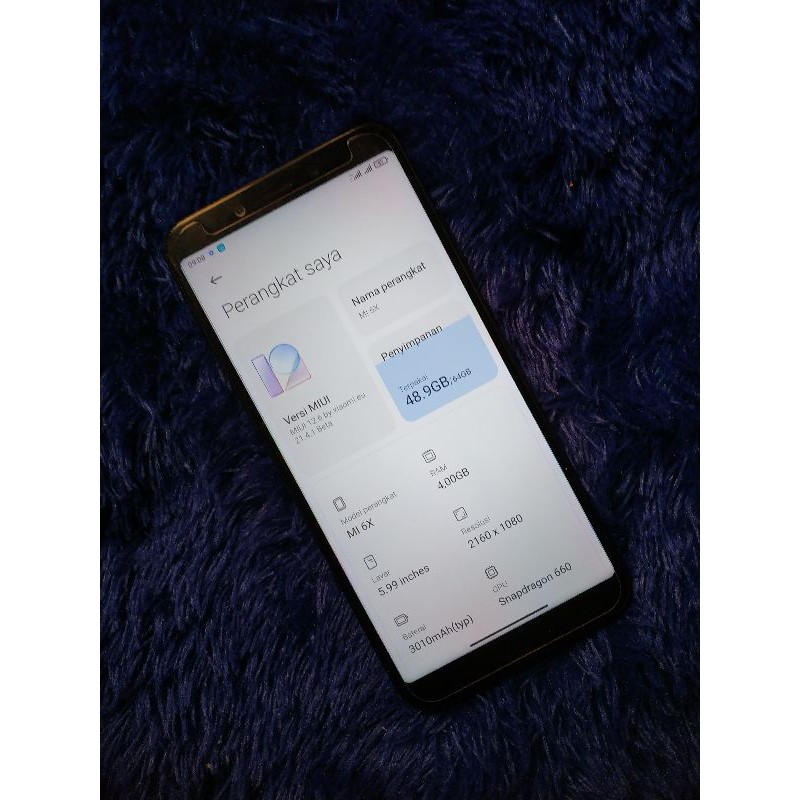 Xiaomi MI 6X RAM 4/64GB SDM660 Second Original