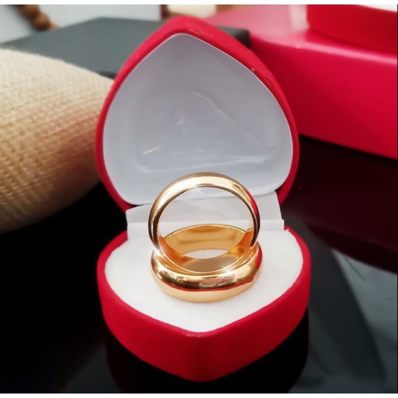 Cincin Pernikahan Tunangan Cincin Polos xufing Anti karat Termurah Elegan cincin Kawin