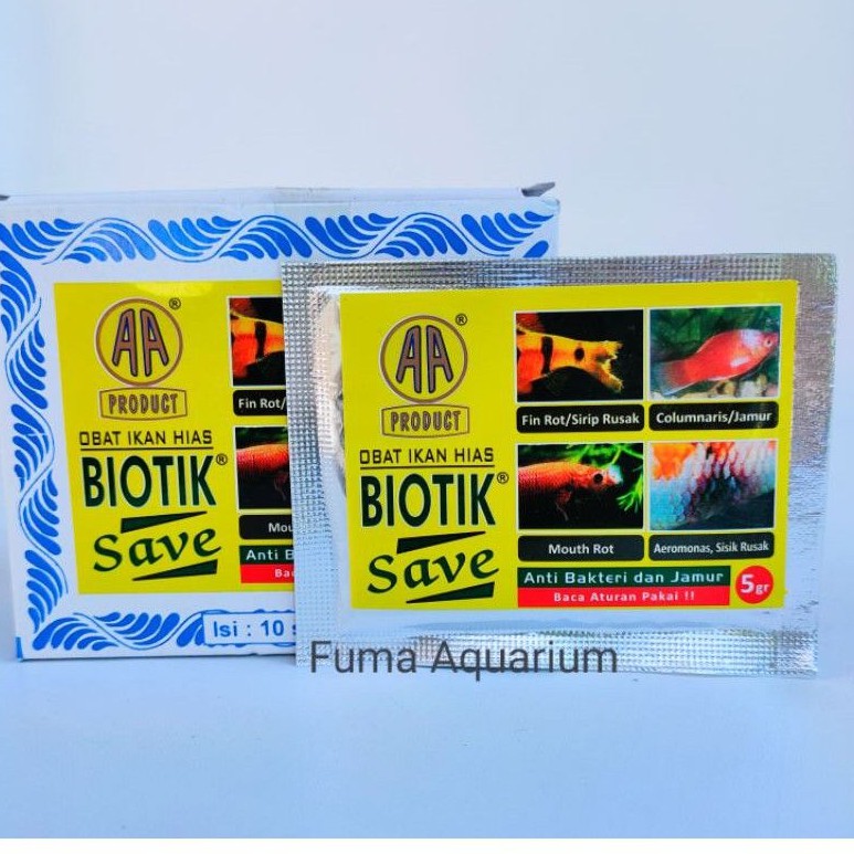 Obay Ikan Hias Biotik Save 5gr Anti Bakteri Dan Jamur Khusus Ikan