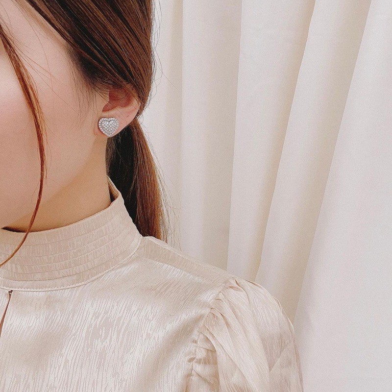 Anting Giwang Silver Love Diamond Titanium Xuping Antikarat