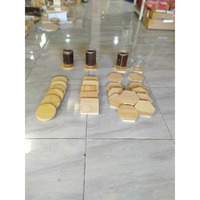 Tatakan Gelas/ Tatakan Kayu/ Coaster /Tatakan Gelas Kayu