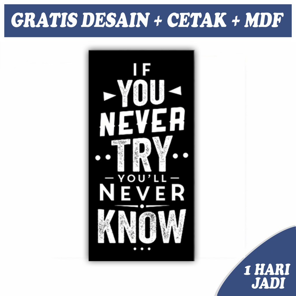 grosiramanah [TERMURAH] WALL DECOR QUOTE CUSTOM UKURAN 15 x 30