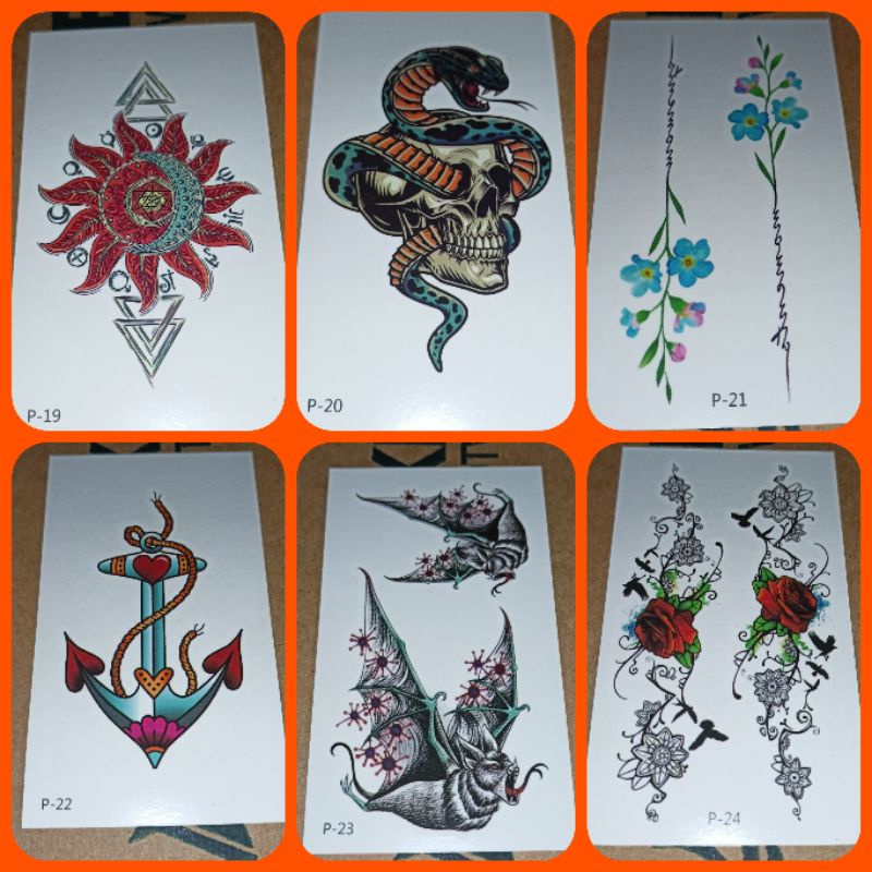 TATTO TEMPORARY/TATTO TEMPORER SATU LEMBAR SMALL MODEL TERBARU KEREN