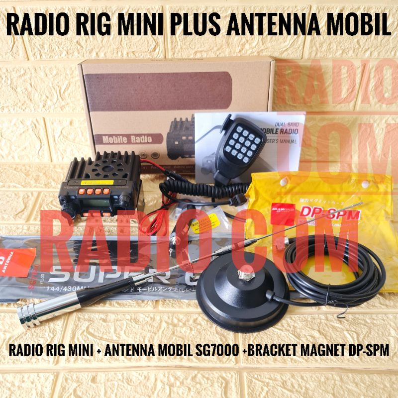 RADIO RIG MINI DUALBAND WEIRCOM WR-9800 MIRIP WEIRWEI UV9800 PLUS PAKET ANTENA MOBIL SUPERGAINER SG7000 BRACKET MAGNET DP SPM PLUS KABEL RIG MINI MIRIP REDELL DL 9900