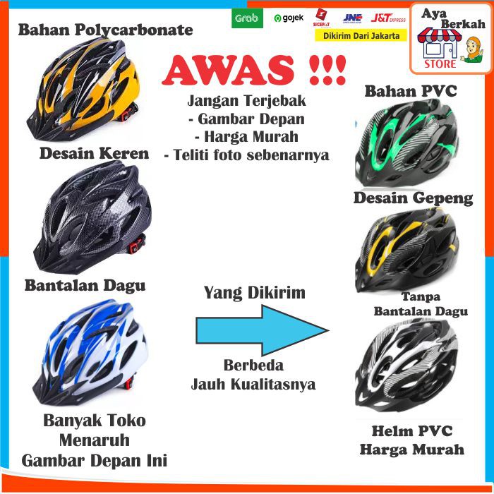 Helm Sepeda Murah Helmet Biycle Road bike MTB Lipat Bahan PC dan EPS Dewasa