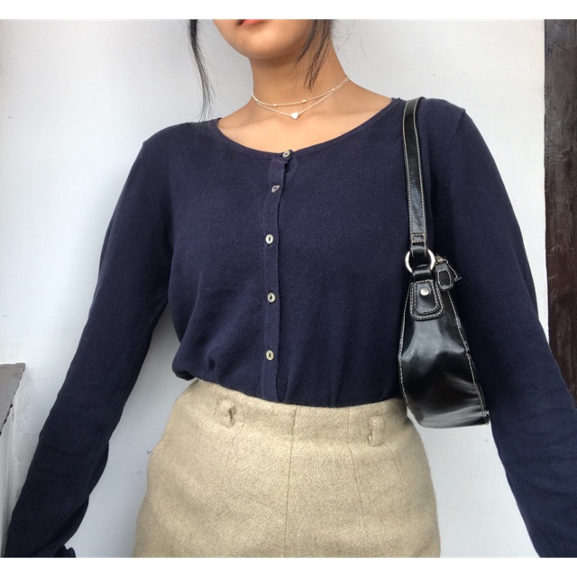 preloved navy cardigan