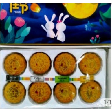 

Mooncake/Kue Bulan Wanglai 4Rasa Mini Isi 8 Buah