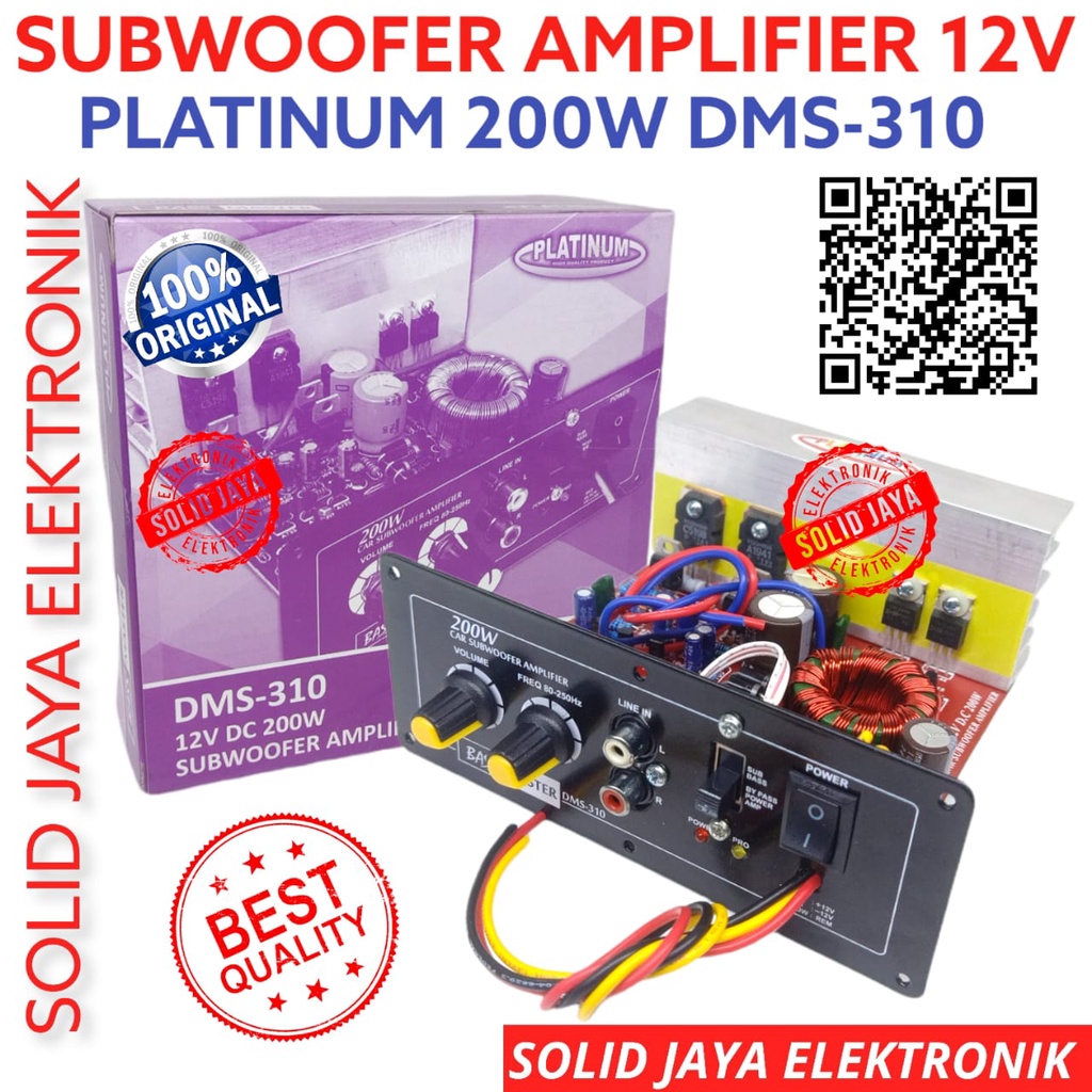 POWER SUBWOOFER 200W 12V DMS310 DMS 310 DMS-310 12VDC CAR AMPLIFIER MONOBLOK MOBIL AMPLI MONOBLOCK BASS TUBE BASSTUBE BASTUBE MONO BLOK SUB WOOFER SUPER BASS PLATINUM ORI ASLI ORIGINAL