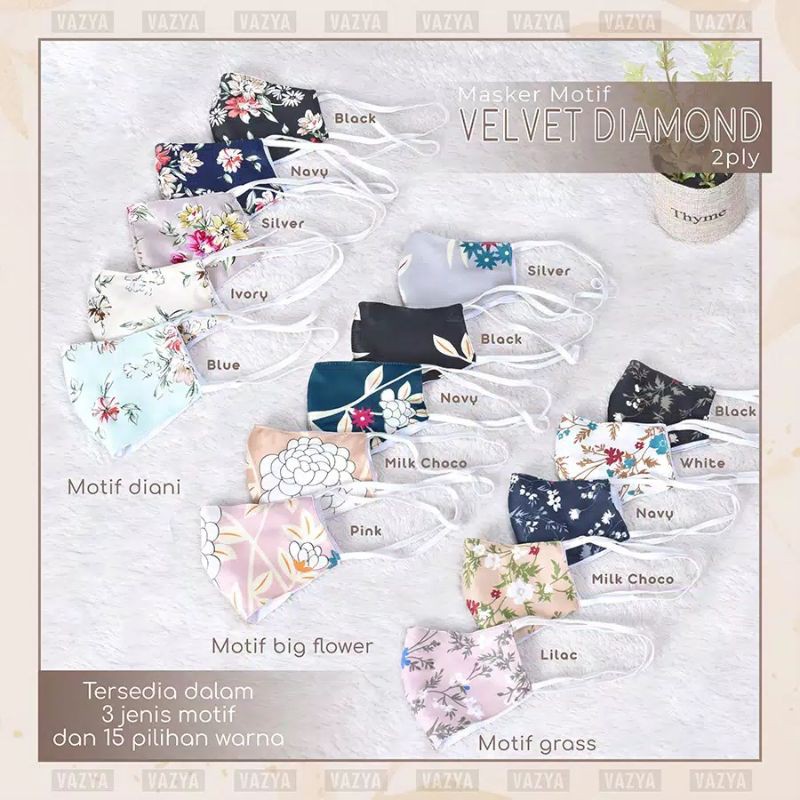 Masker Motif Velvet Diamond 2ply