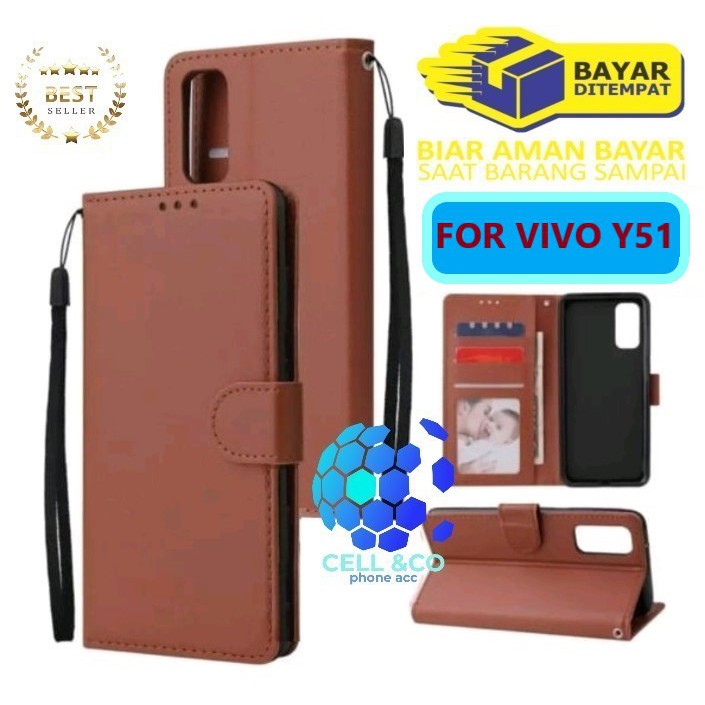 Flip cover VIVO Y51 Flip case buka tutup kesing hp casing flip case leather wallet