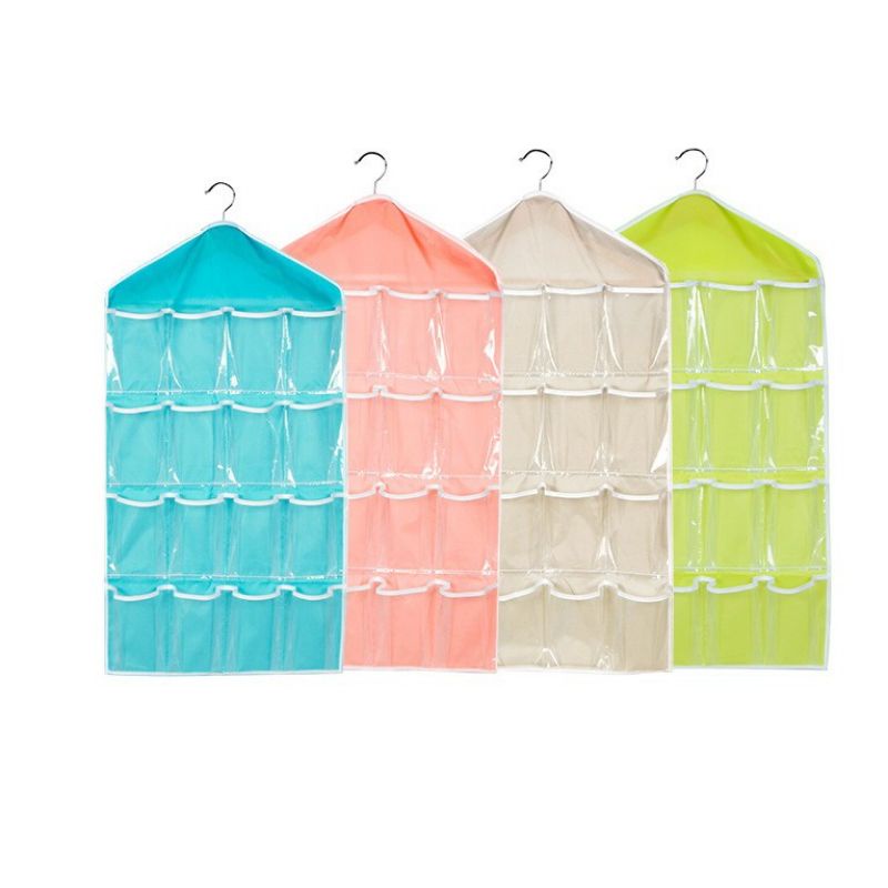 Pouch Hanging Organizer 16 Sekat Korean Set Tempat Celana